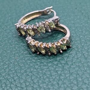 925 Peridot Earrings